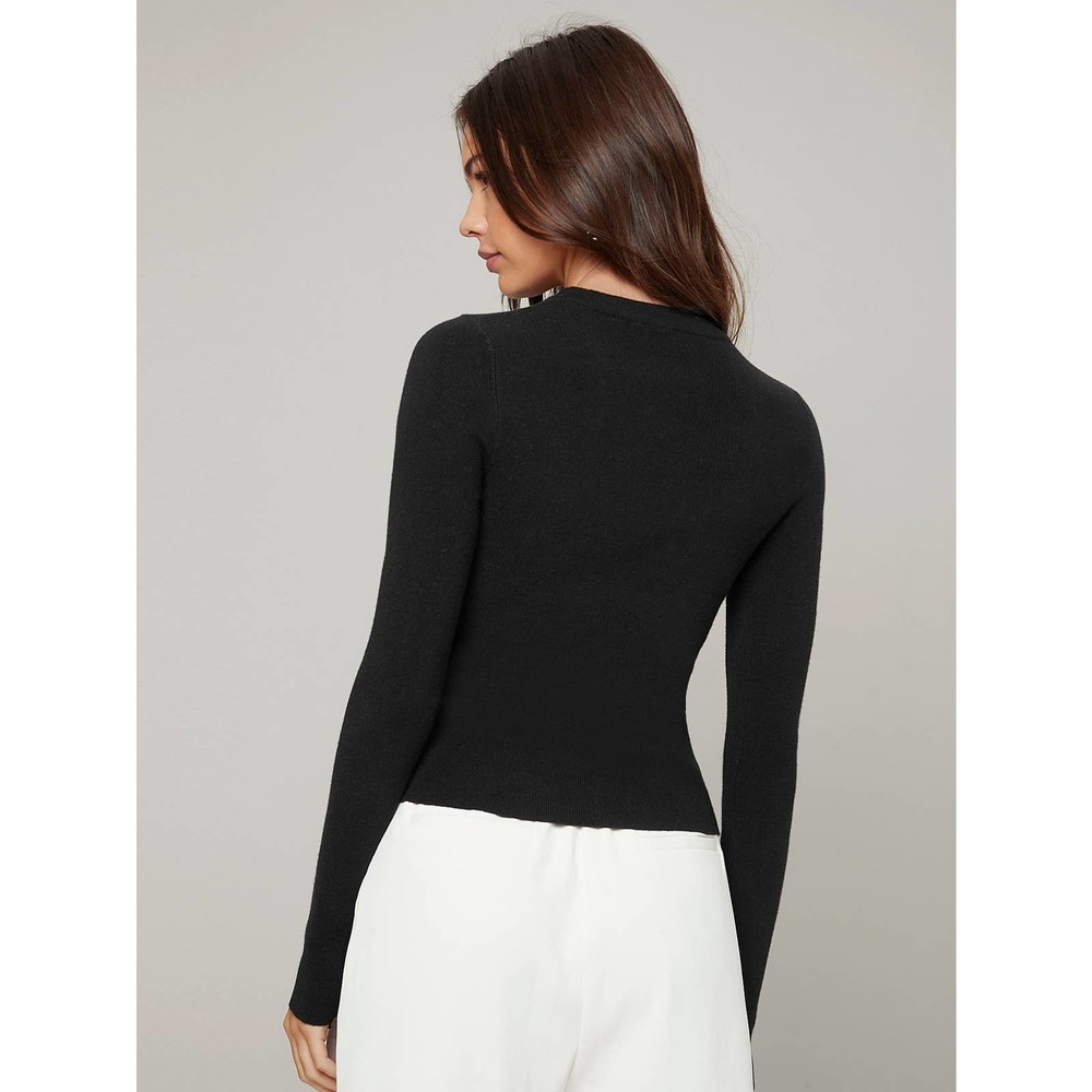 Solid Slim Sweater fitted minimalist grey beige - Picture 5 of 12